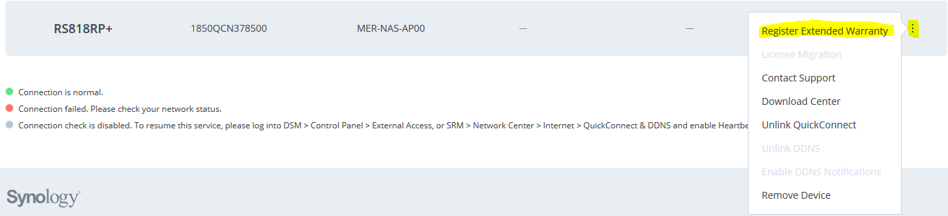 Register Extended Warranty
